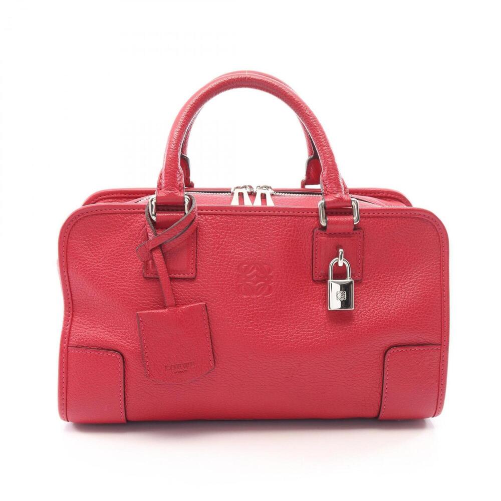 Loewe Amazona 28 Handbag, Leather, Women's, Red